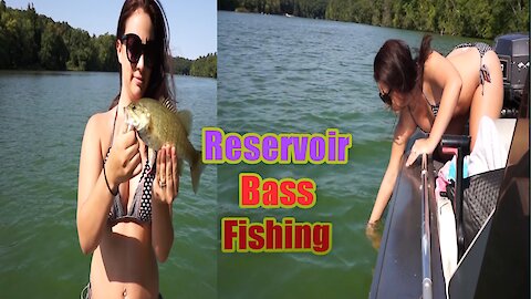 Bass Fishing at Rainbow Reservoir ~ Catching Largemouth and Smallmouth Bass