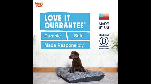 West Paw Heyday Dog Bed with Microsuede, Super Durable and Easy to Clean Pet Bed, Boulder Heath...