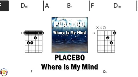 PLACEBO Where Is My Mind FCN GUITAR CHORDS & LYRICS