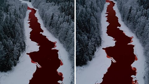 Is this river in Russia full of blood?