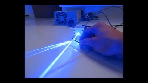 1000mW BLUE Laser Burning Stuff! - 445nm @ 1W