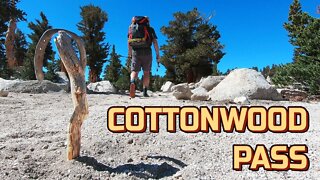 Cottonwood Pass Over-nite Backpacking Trip