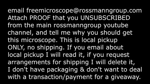 Free Leica A60s microscope giveaway - UNSUBSCRIBE to enter for a chance to win!