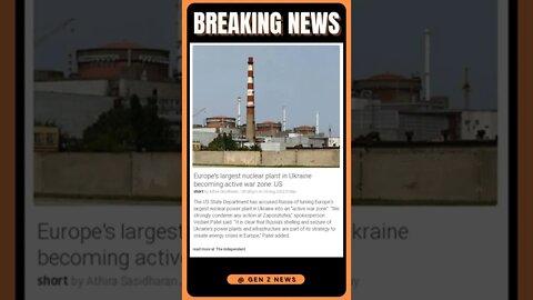 Europe's Largest Nuclear Plant Becoming Active War Zone: US #shorts #news