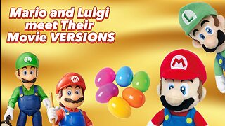 Super Mario and Friends: Mario and Luigi meet their Movie VERSIONS