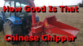 Chinese 3pt PTO Wood Chipper Assembly and Test