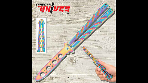 Black Legion Rainbow Titanium Balisong Trainer BV269