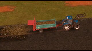 Farming Simulator 18 - loading straw and hauling manure