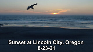 Sunset at Lincoln City Oregon 8-23-21