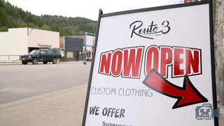 Two Cowboys at New Businesses in the Boundary, BC - Route 3 Print Studio and Gifts in Greenwood