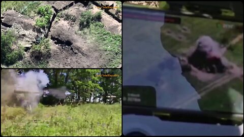 Russian drone and ATGM operators work in coordination against Ukrainian positions!