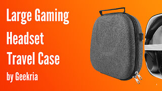 Large Gaming Over-Ear Headphones Travel Case, Hard Shell Headset Carrying Case | Geekria