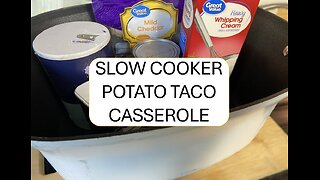 SLOW COOKER POTATO TACO CASSEROLE | A FLAVOR-PACKED FIESTA!