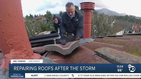 San Diego roofing company fielding hundreds of calls after recent storm