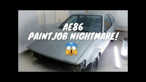 Finally painted the AE86, but it was a disaster!
