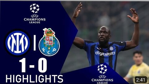 Inter Milan vs Fc Porto (1-0) Champions League Highlight