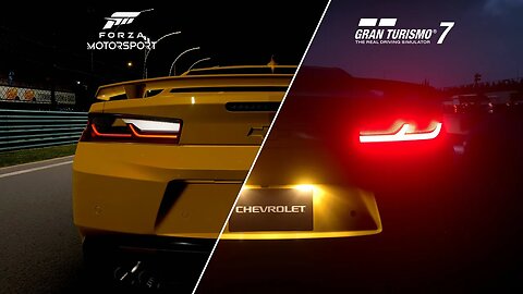 Forza Motorsport vs Gran Turismo 7 Night Effect Comparison Gameplay