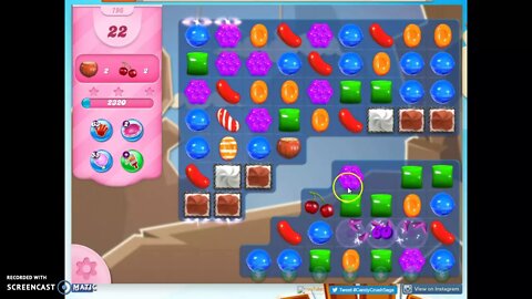 Candy Crush Level 796 Audio Talkthrough, 2 Stars 0 Boosters