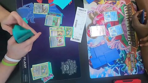 Inteleon VMAX vs Mewtwo VU (No Cylienes were ripped in this video) at Boardwalk Games | Pokemon TCG