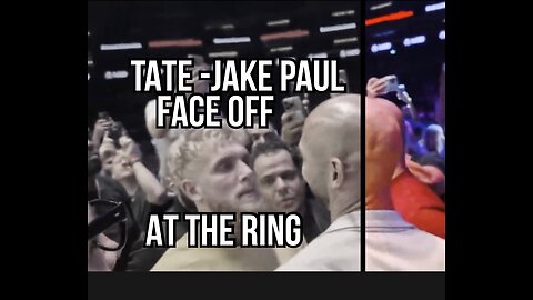 Andrew Tate v Jake Paul Ring side Face off