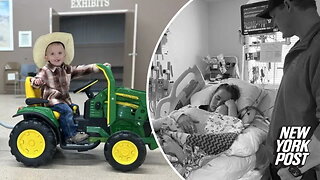 Rodeo star and wife hoping for a miracle for son left brain dead after toy tractor accident