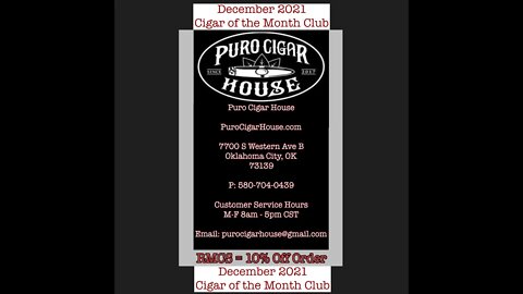 PuroCigarHouse.com Cigar of the Month Club December 2021 RMCS=10% off order