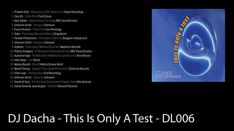 DJ Dacha - This Is Only A Test - DL006 (Soulful Deep House) Deep Link