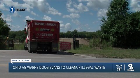 Ohio Attorney General warns Doug Evans to clean up illegal waste