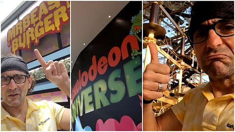 Eating MR. BEAST! | Nickelodeon Universe EVERY Coaster Open! | Florida