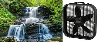 Alpha Binaural Waterfall and a Box Fan ASMR for Study and Sleep Version 2 - JD Savanyu