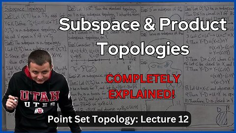 Lecture 12 (Topology) Subspace and Product Topologies