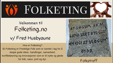 Velkommen til Folketing.no - Presentasjon av nettsiden Folketing.no