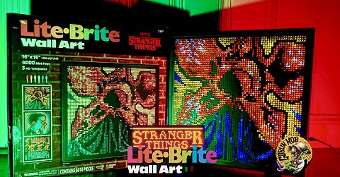 Timelapse Assembly of Lite-Brite Wall Art (Giant Size) Stranger Things