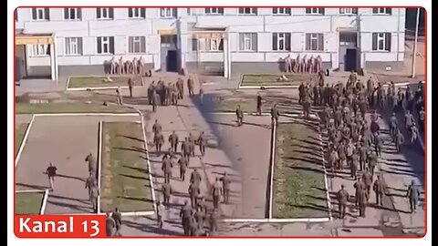 Russian soldiers are humiliated by their commander - They are stripped naked and forced to graze