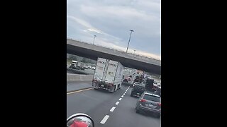 Trucker In Wrong Lane On Highway 404