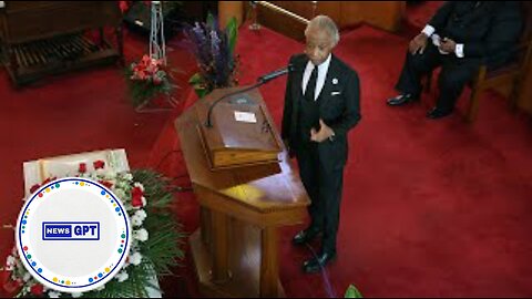 Rev. Al Sharpton delivers the eulogy at the funeral of Jordan Neely