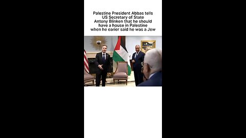 President of Palestine tells US Secretary of State he should have a house in Palestine