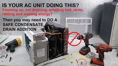 Fix Air Conditioner that don't drain, makes noise, dirty & uses too much power