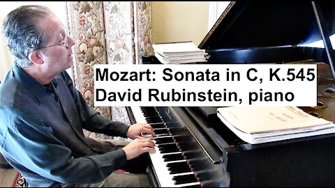 Mozart: Piano Sonata in C, K.545 / David Rubinstein