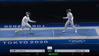 Epee Fencing - Twist and score! | Hoyle J vs Park S