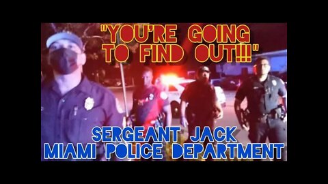 Sgt. Loses It. Calls Backup "Code 3" Gets Owned. Shutdown. City Of Miami Police. Florida.