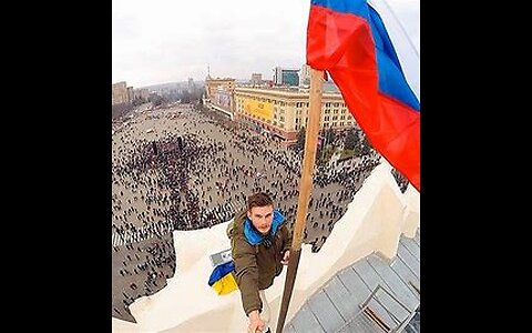 Fist fight erupts when Russian diplomat rips down Ukrainian flag at conferenc