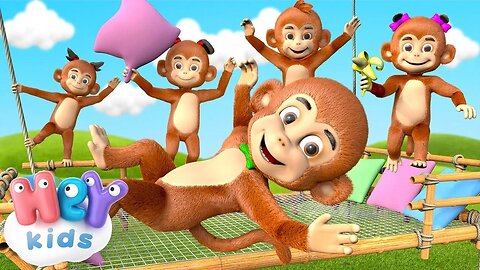 Five Little Monkeys Poem 2024 - New Nursery Rhyme Song 2024 - Cartoons for Babies - English Poems