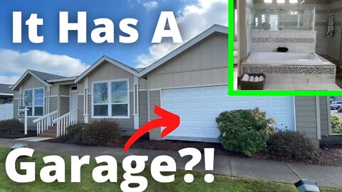 JAW DROPPING Double Wide Manufactured Home with a GARAGE! | Mobile Home Tour