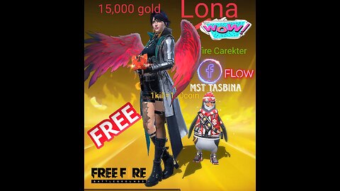 Free fiee lona carektar free without 15000gold fred fire video