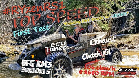 RZR RS1 Top Speed Test w/ ECU Tuner, Clutch Kit & Exhaust - First Test | BC Canada