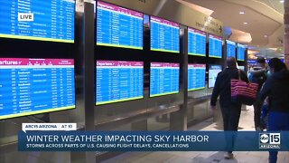Winter storms across U.S. causing delays, cancelations at Sky Harbor
