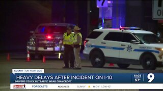 Drivers react to heavy delays after homicide on I-10