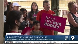 Protestors worried about implications of Arizona abortion court hearing
