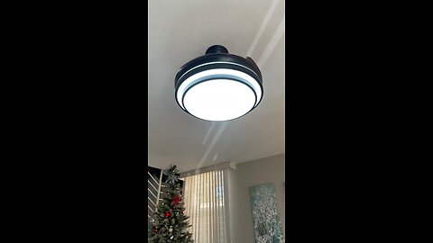 42 Inch Retractable Ceiling Fan with Lights and Remote Black Modern Ceiling Fan 6 Speed Dimmabl...